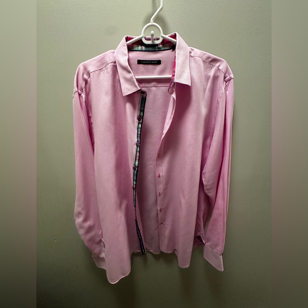 Hammer Made Slim Pink Dress Shirt